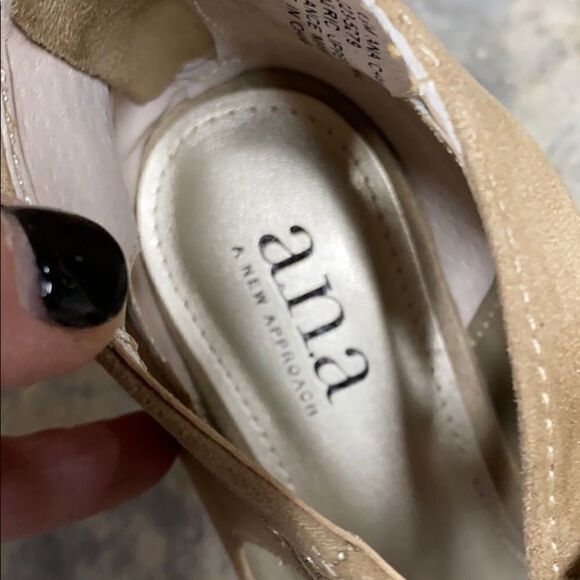 A.N.A Chance Tan Open Heel Lace Up Heel - Picture 8 of 10